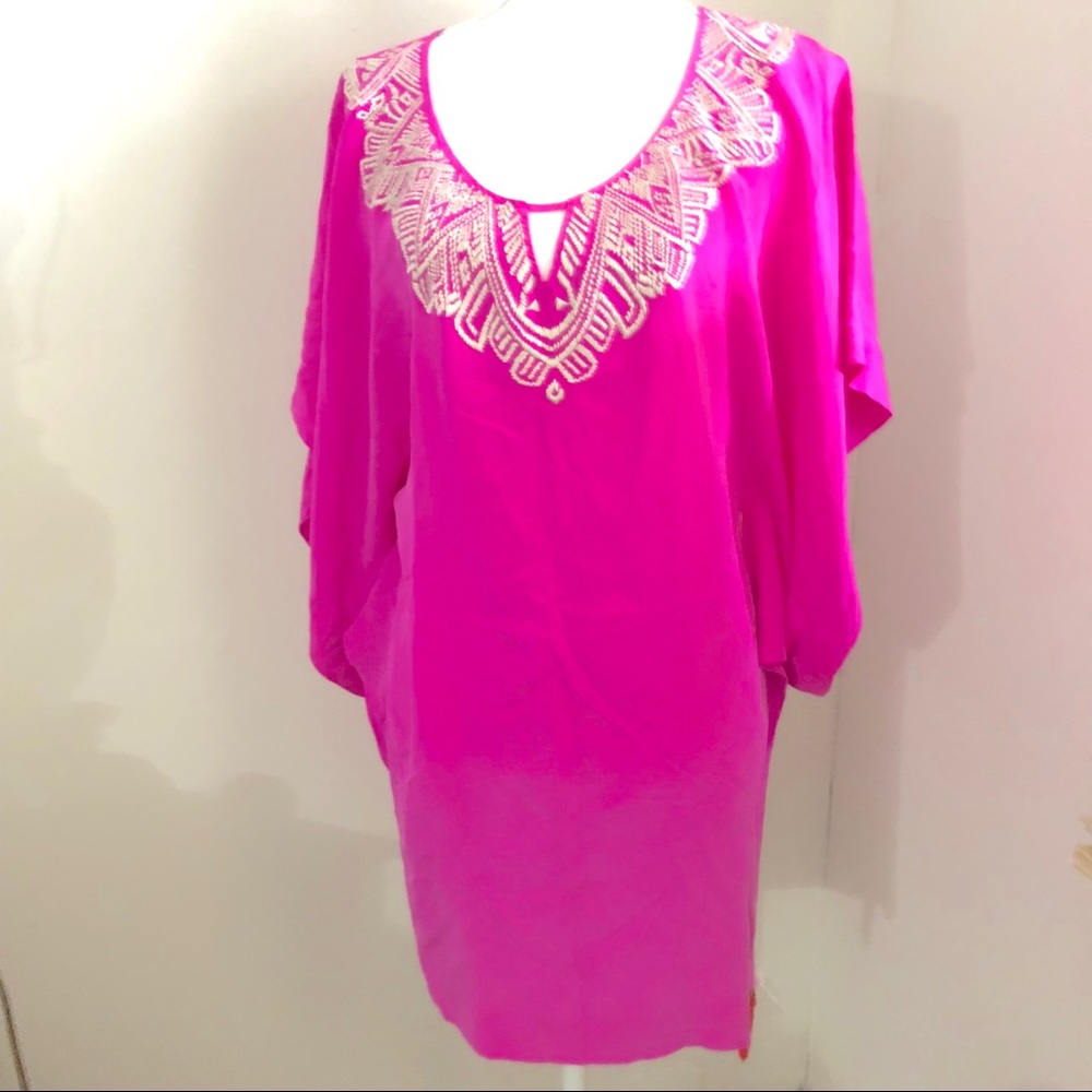 Twelfth Street Pink Butterfly Sleeve Tunic